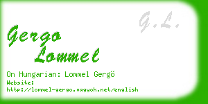 gergo lommel business card